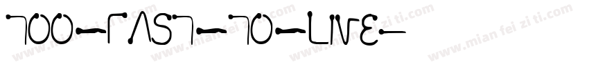 too fast to live字体转换